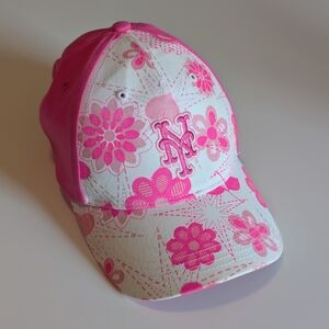 ✨ NY Mets Floral Daisy Hat • 47 Brand Pink Kids MLB Baseball Cap • Coquette 🌸